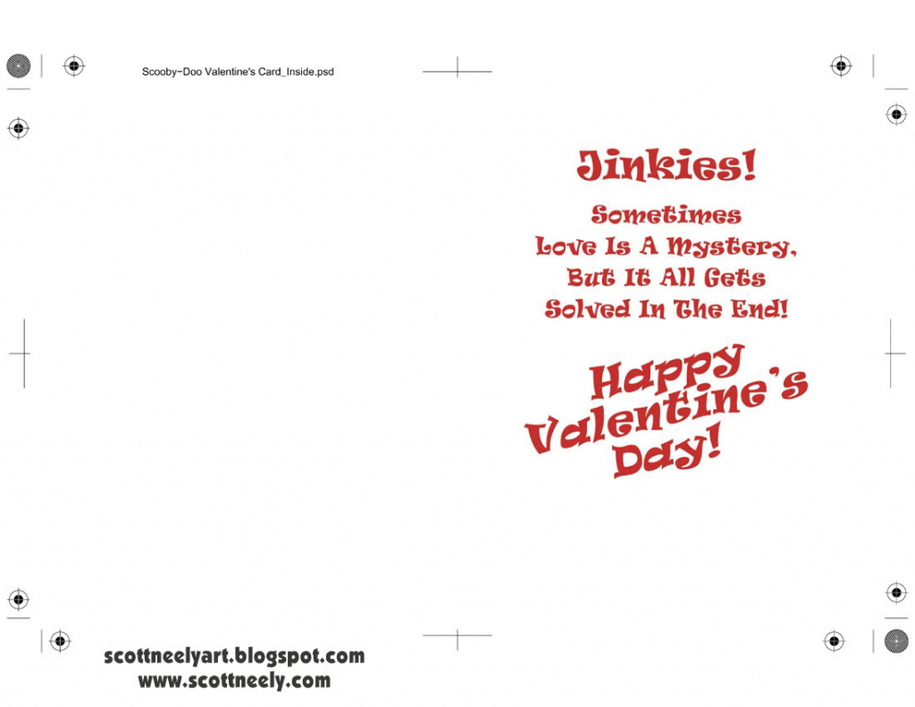 Scott Neely&amp;#039;s Scribbles And Sketches!: Print Out Your Own Scooby-Doo | Printable Scooby Doo Valentine Cards