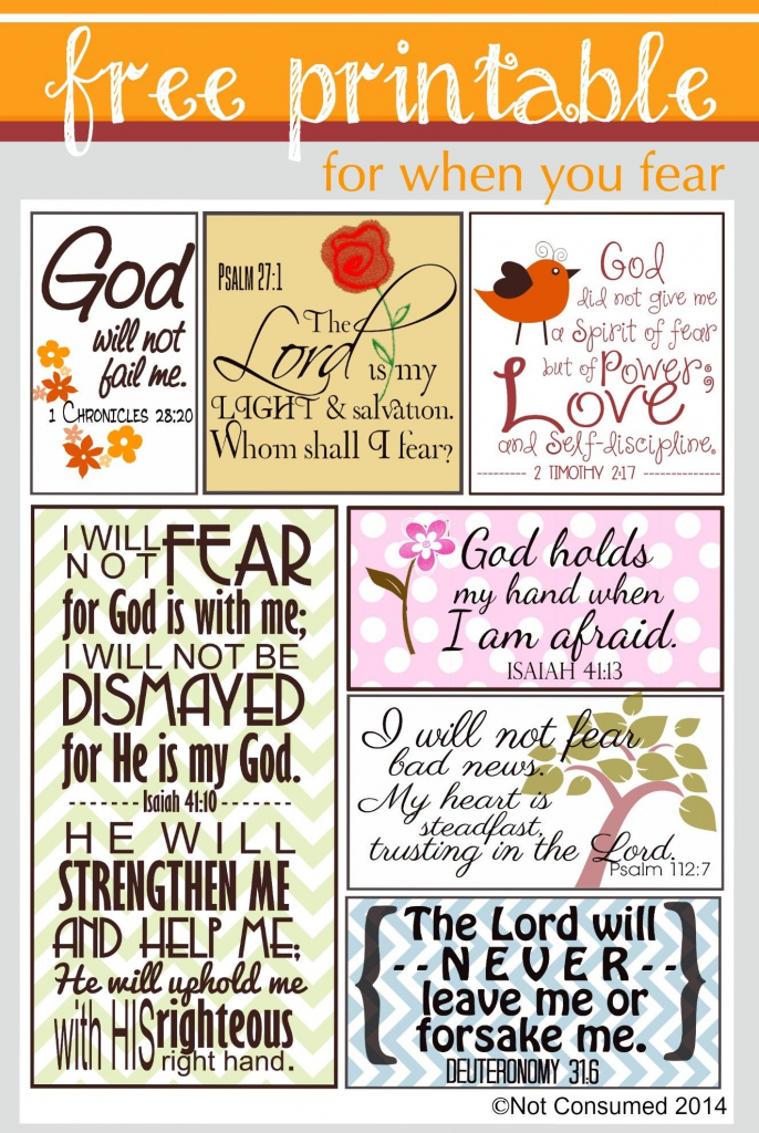 Scripture For When You Are Fearful | Bannie&amp;#039;s Bible Journaling | Free Printable Scripture Cards