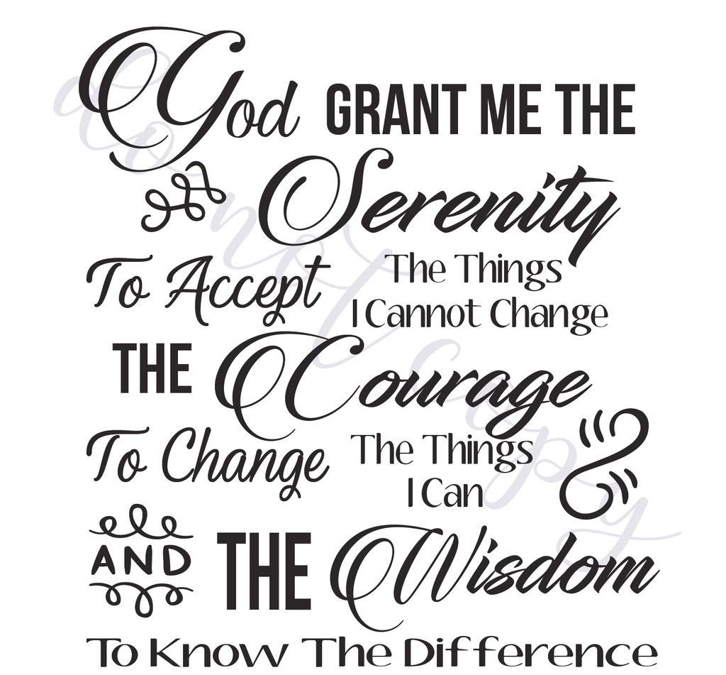 serenity prayer free printable