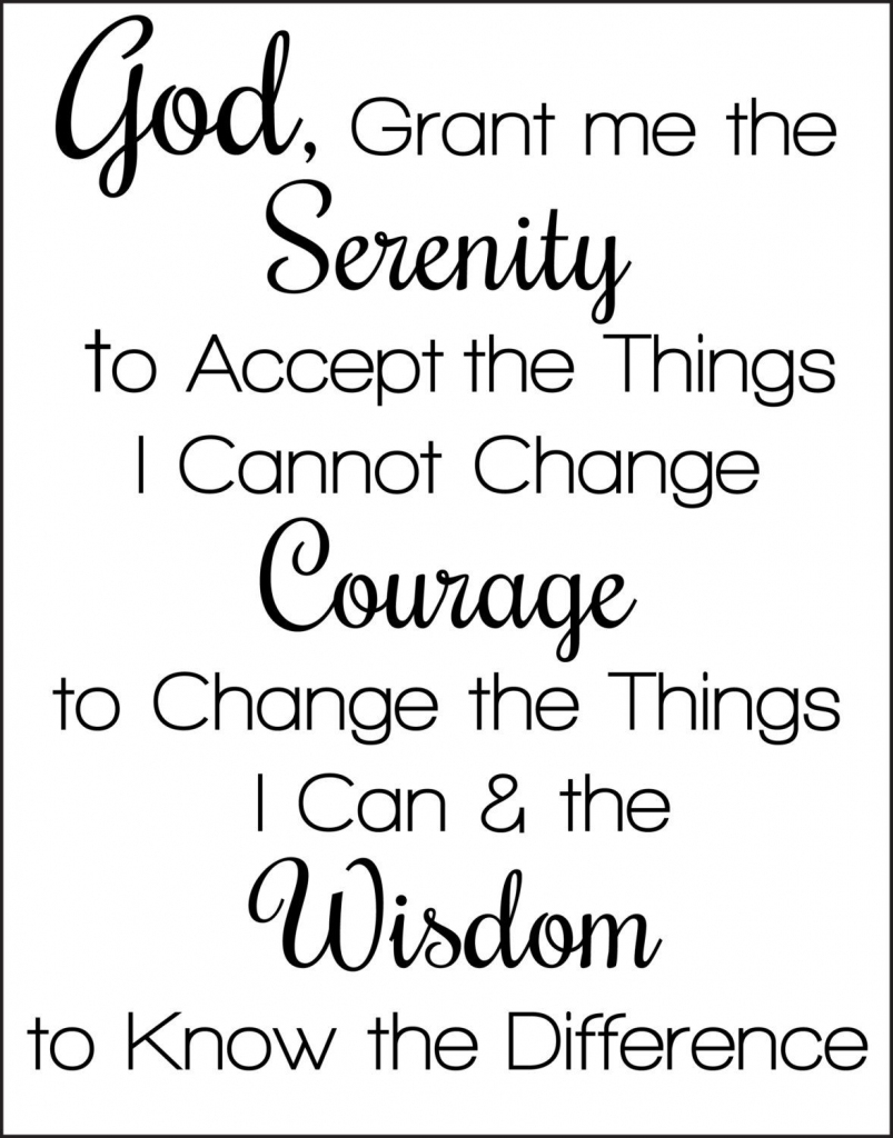Printable Serenity Prayer Cards Printable Card Free
