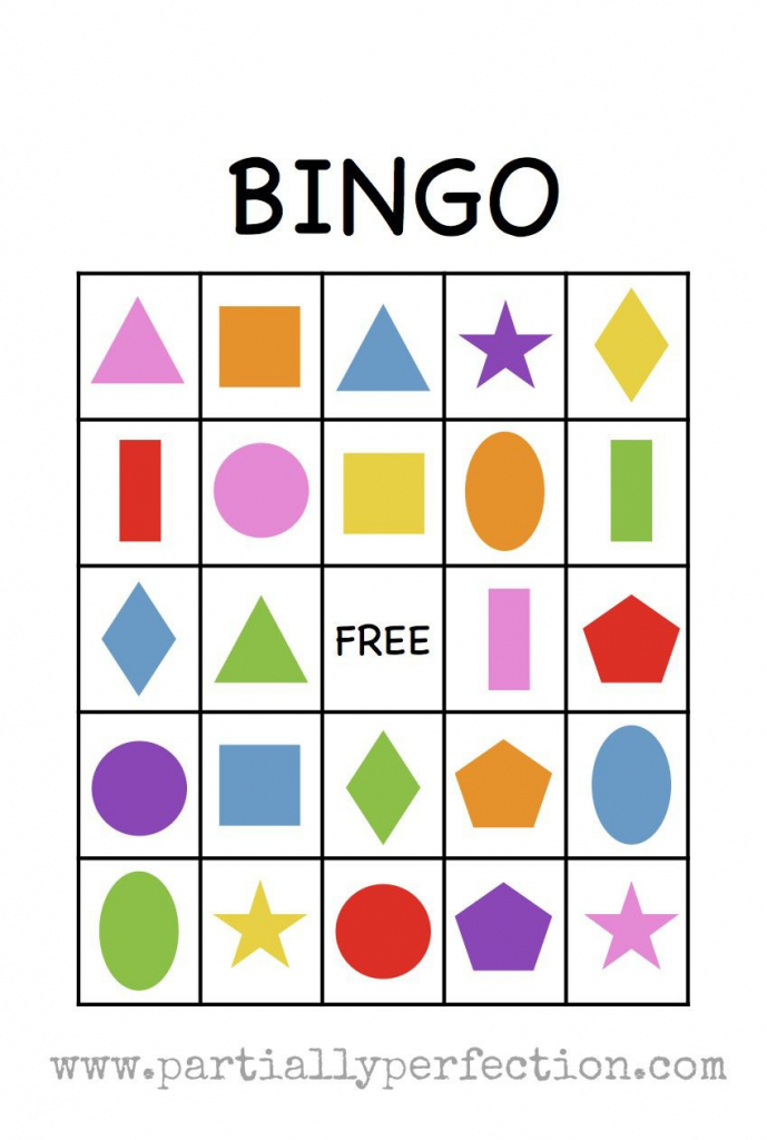 Free Printable Color Shape Bingo