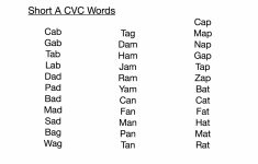 Printable Cvc Word Cards