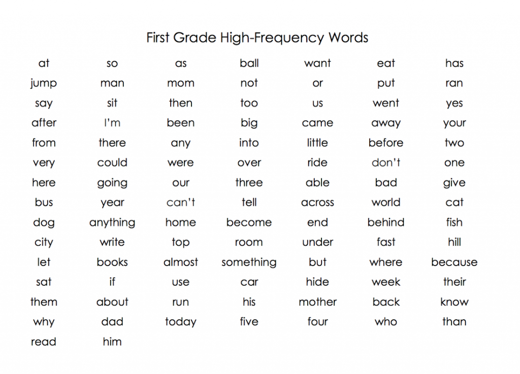 worksheets for 1st grade sight words