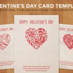 Simple Valentine's Day Card Template | Design Panoply | Valentine&#039;s Day Card Printable Templates