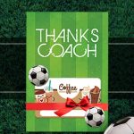 Soccer Coach Gift Thank You Card   Free Printable Download | Free Printable Soccer Thank You Cards