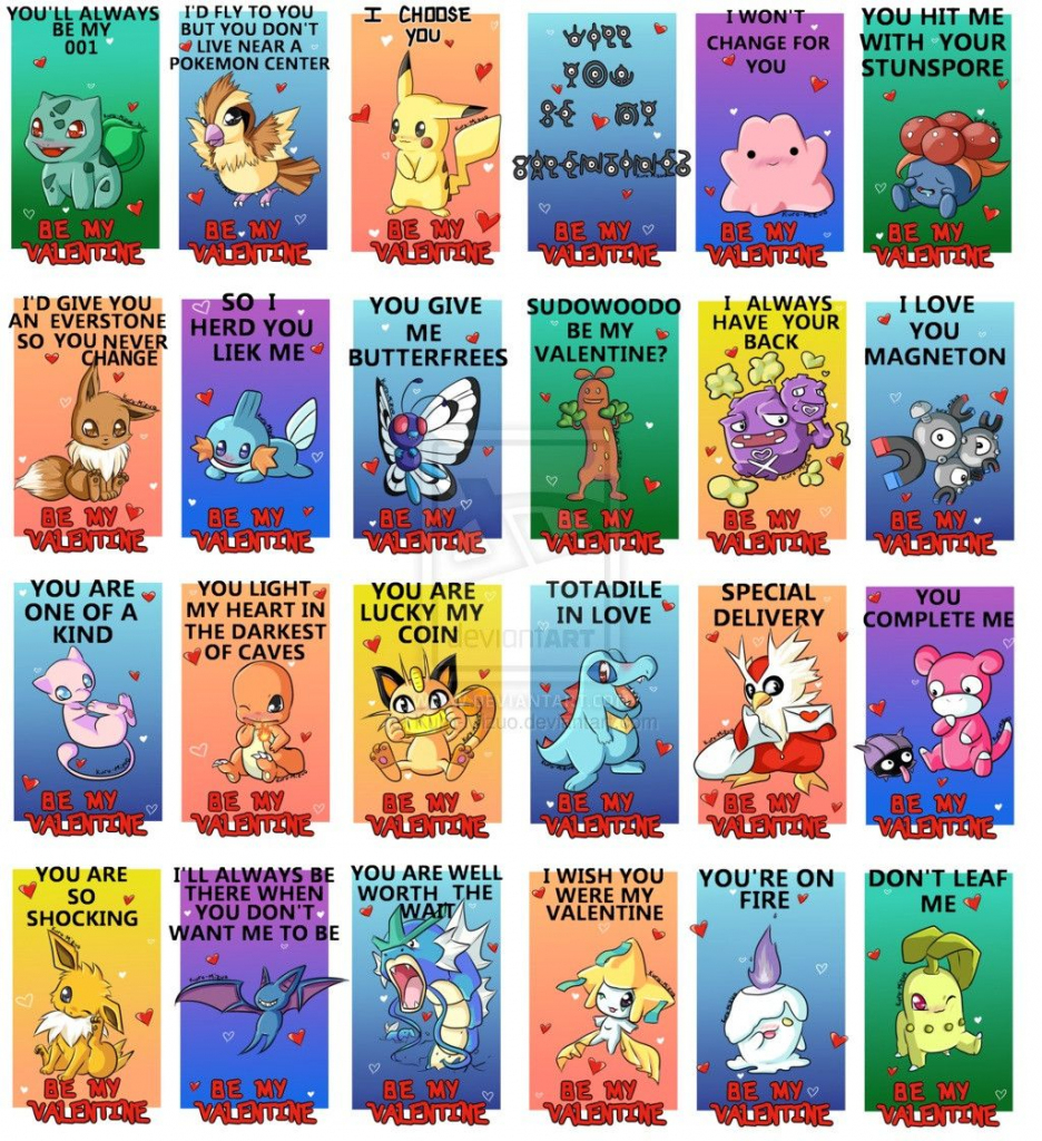 Free Printable Pokemon Valentines - Printable Word Searches