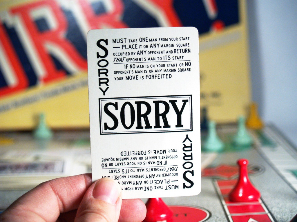 Sorry!: Yea, Bet They&amp;#039;re Sorry They Asked. • The Game Aisle | Sorry Board Game Cards Printable