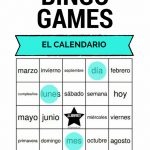 Spanish Calendar Vocabulary Bingo   40 Printable Bingo Cards To | Vocabulary Bingo Cards Printable