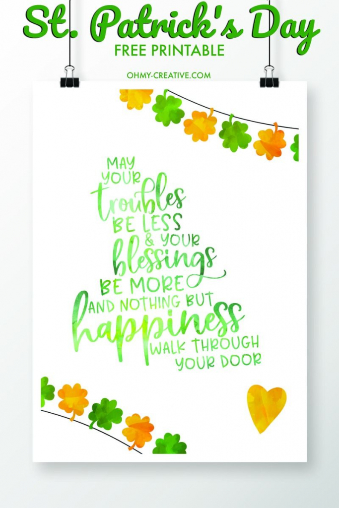 St. Patrick&amp;#039;s Day Sayings Free Printables | Printables | Saint | Free Printable St Patrick&amp;amp;#039;s Day Card