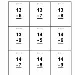 Subtraction Flash Cards | Subtraction Worksheets | Subtraction | Subtraction Flash Cards Printable