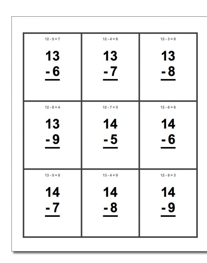 Subtraction Flash Cards | Subtraction Worksheets | Subtraction | Subtraction Flash Cards Printable