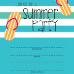 Summer Party Invitation – Free Printable | End Of Year Party Ideas | Free Printable Pool Party Invitation Cards