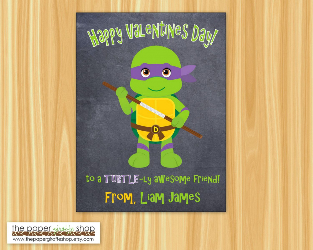 Teenage Mutant Ninja Turtles Printable Valentines Day Cards Printable Card Free