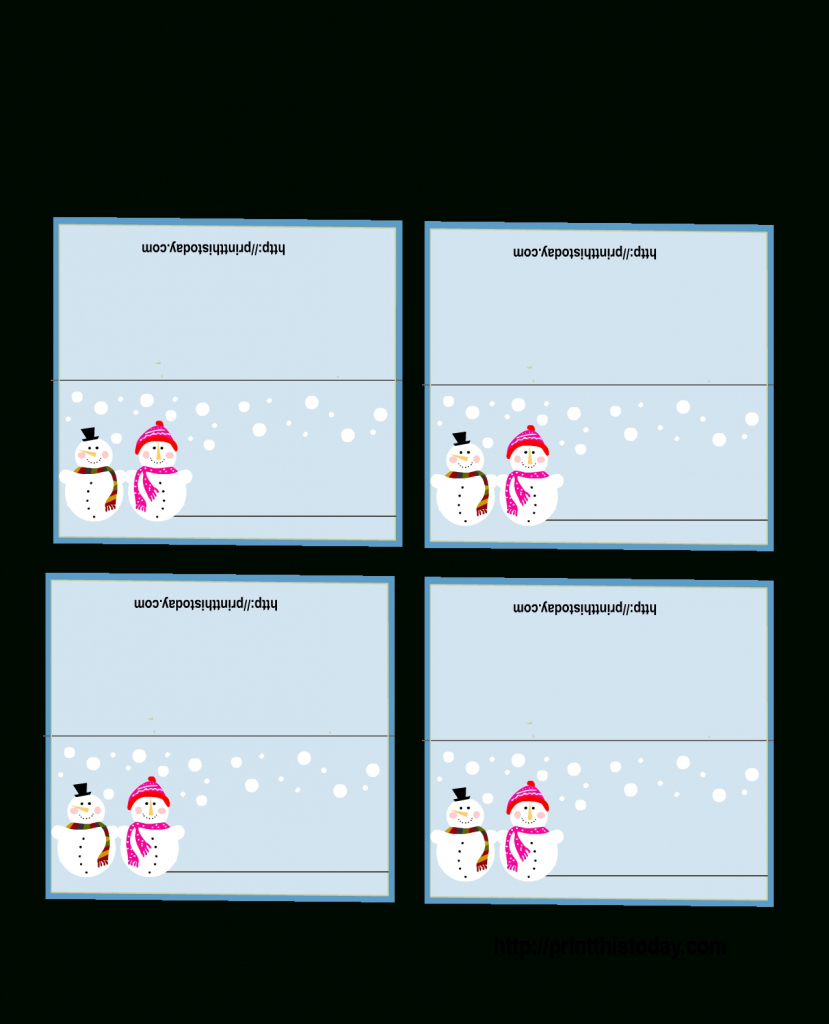 Table Name Template Free Printable Christmas Placecards | Printable Christmas Place Cards