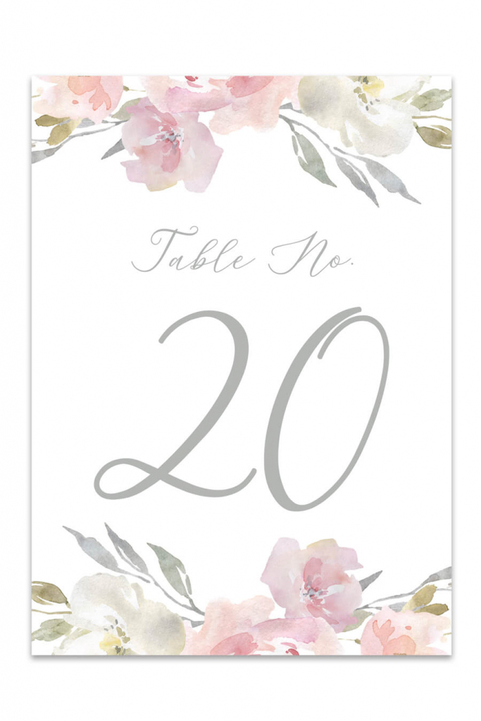 Table Numbers - Free Printable Table Number Templates | Printable Table Number Cards