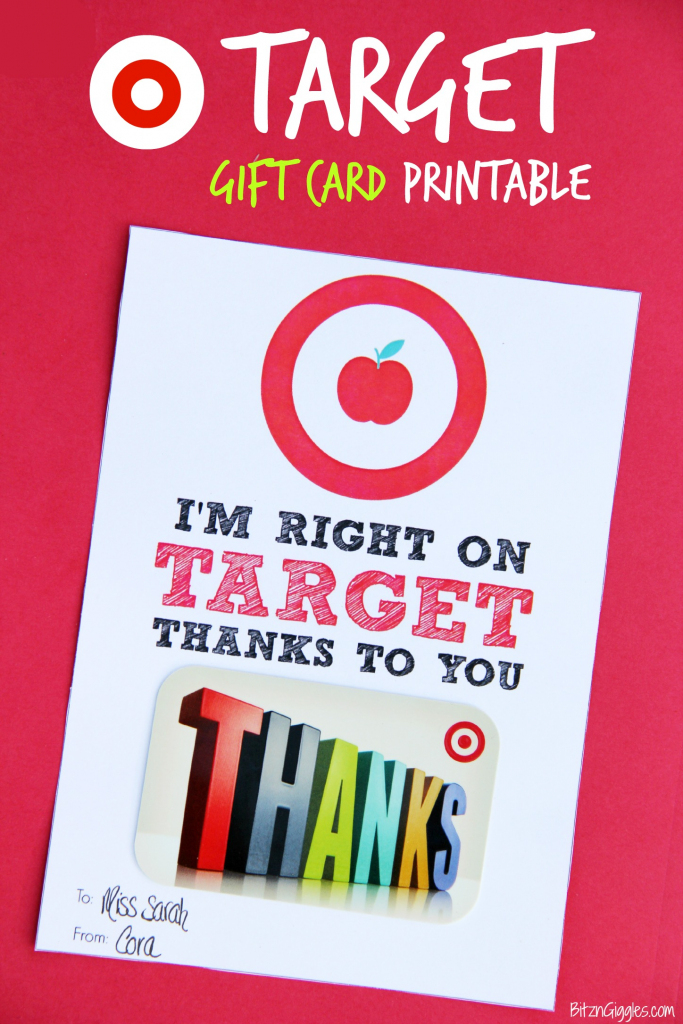 Target Gift Card Printable - Teacher Appreciation - Bitz &amp;amp; Giggles | Printable Target Gift Card