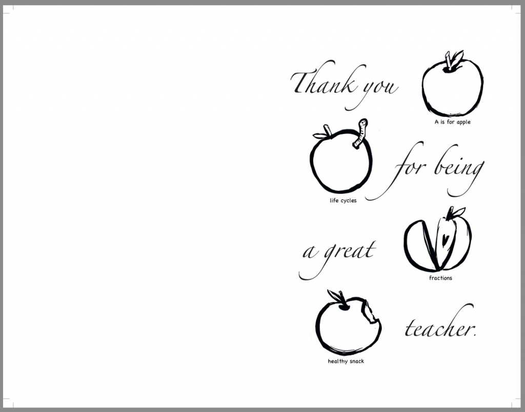 Teacher Appreciation Coloring Pages Free - Mauracapps | Free Printable Teacher Appreciation Cards To Color