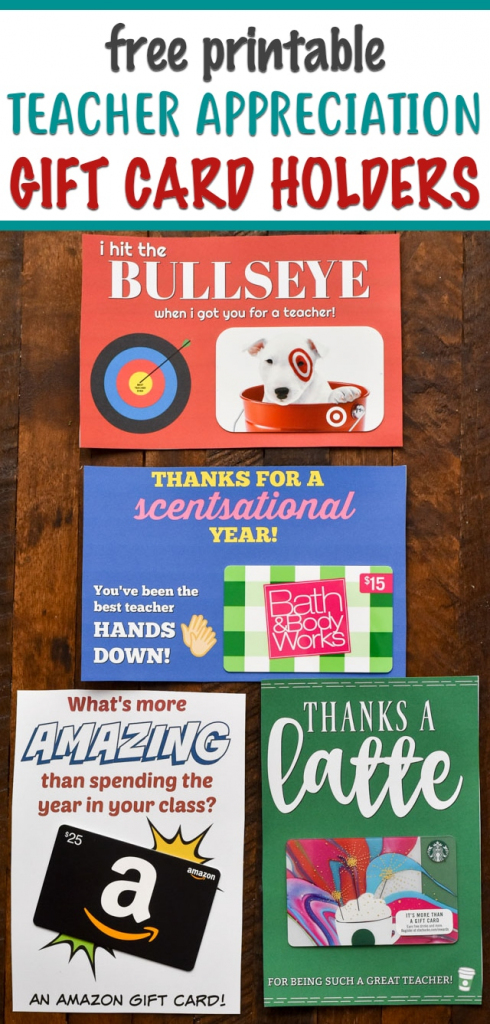 Teacher Appreciation Free Printable Gift Card Holders | Easy Good Ideas | Free Teacher Appreciation Week Printable Cards