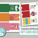Teacher Appreciation Gift Card Holders Printable File | Etsy | Teacher Appreciation Gift Card Holder Printable