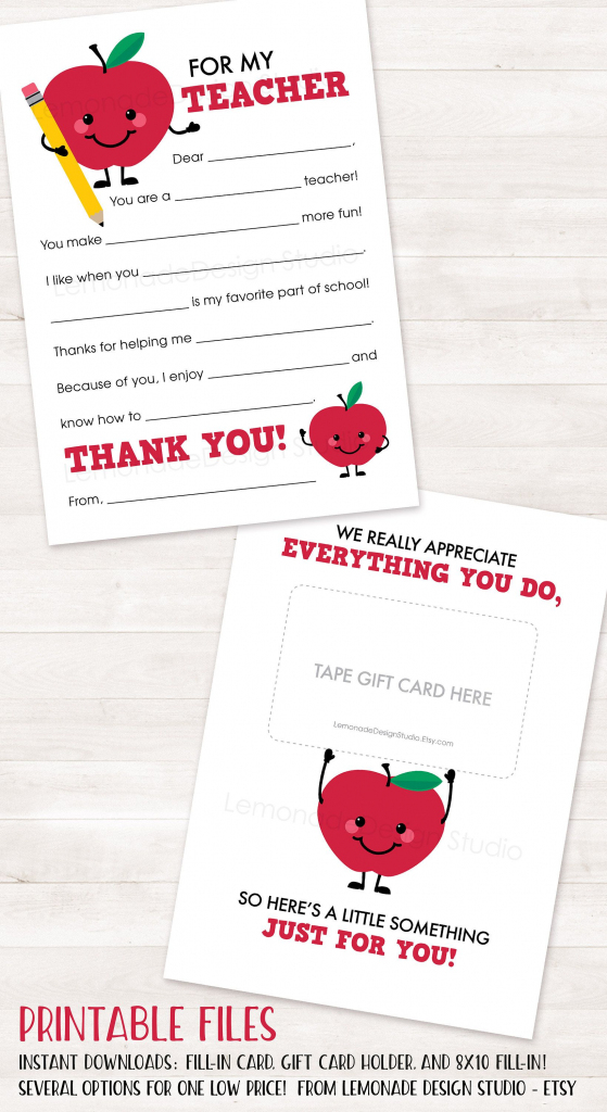 Printable National Teacher Appreciation Week Cards | Printable Card Free