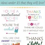 Teacher Appreciation Printables   Gifts Under $5!   Fun Cheap Or Free | Free Printable Teacher Appreciation Cards To Color