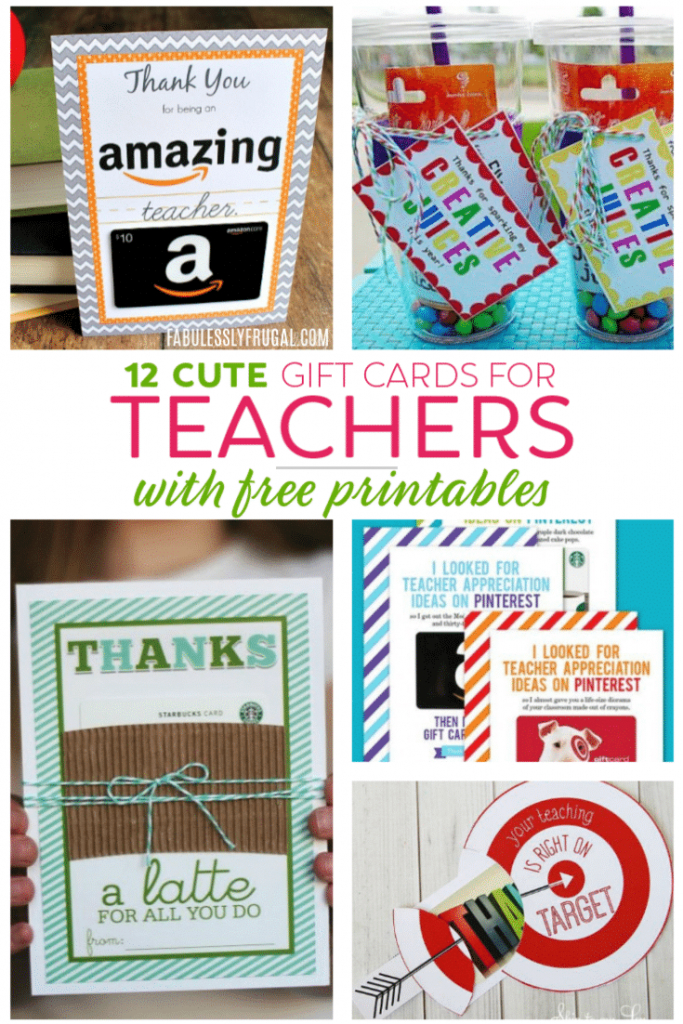 Teacher Gift Card Ideas &amp;amp; Gift Card Holder Printables - Fabulessly | Teacher Appreciation Gift Card Holder Printable