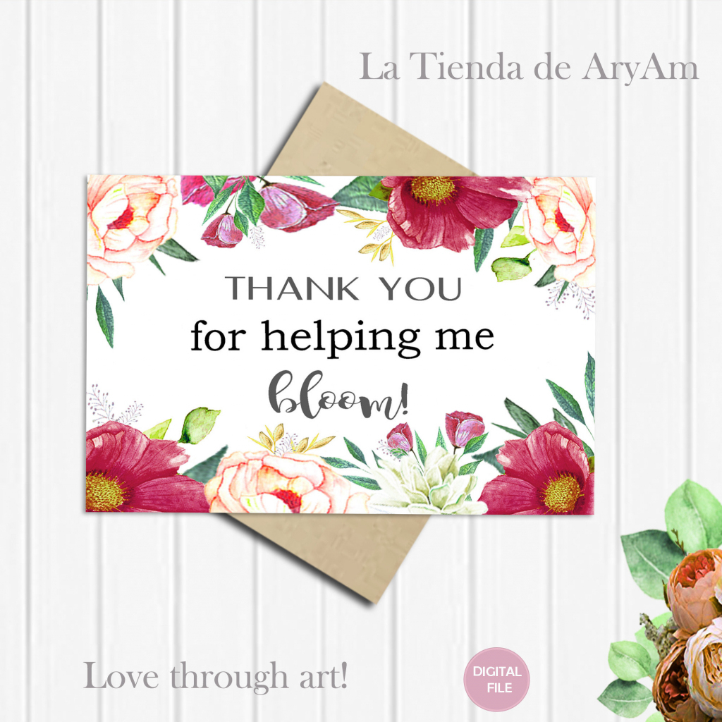 Teacher Thanks Printable Digital Download Greeting Card | Etsy | Teachers Day Greeting Cards Printable
