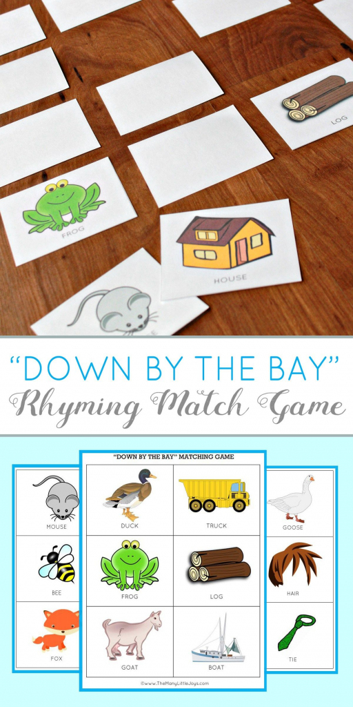 Teaching Kids To Rhyme: Rhyming Match Game (Free Printable | Free Printable Rhyming Words Flash Cards