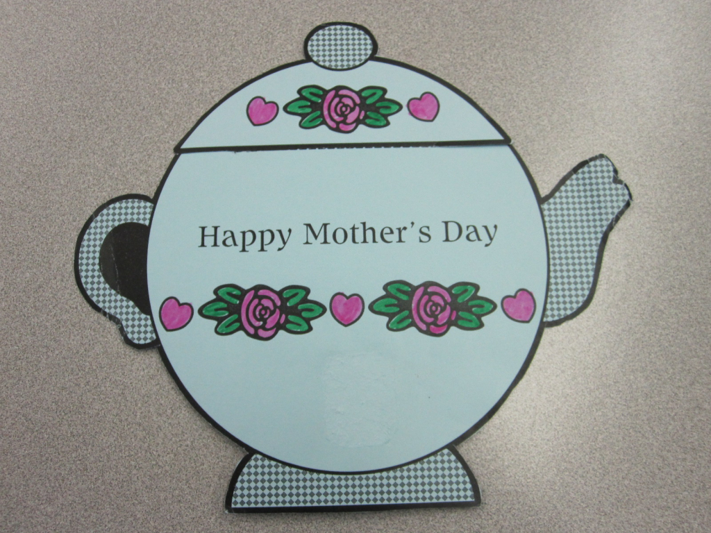 Teapot Mothers Day Card Printable Template | Card Template | Teapot Mother&amp;amp;#039;s Day Card Printable Template