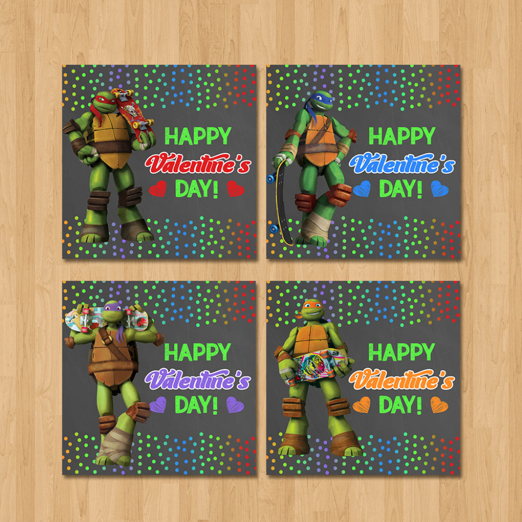 Teenage Mutant Ninja Turtles Valentine&amp;#039;s Day Cards | Etsy | Teenage Mutant Ninja Turtles Printable Valentines Day Cards