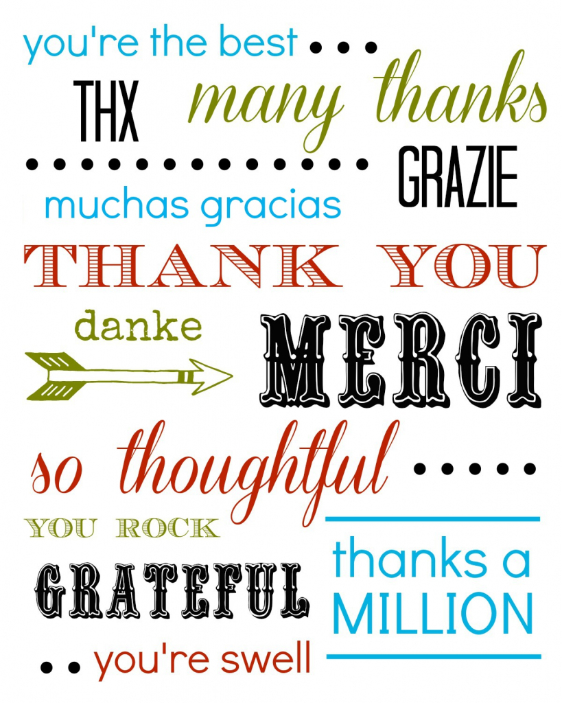 Thank You Card Free Printable | Free Printable Thank You Cards