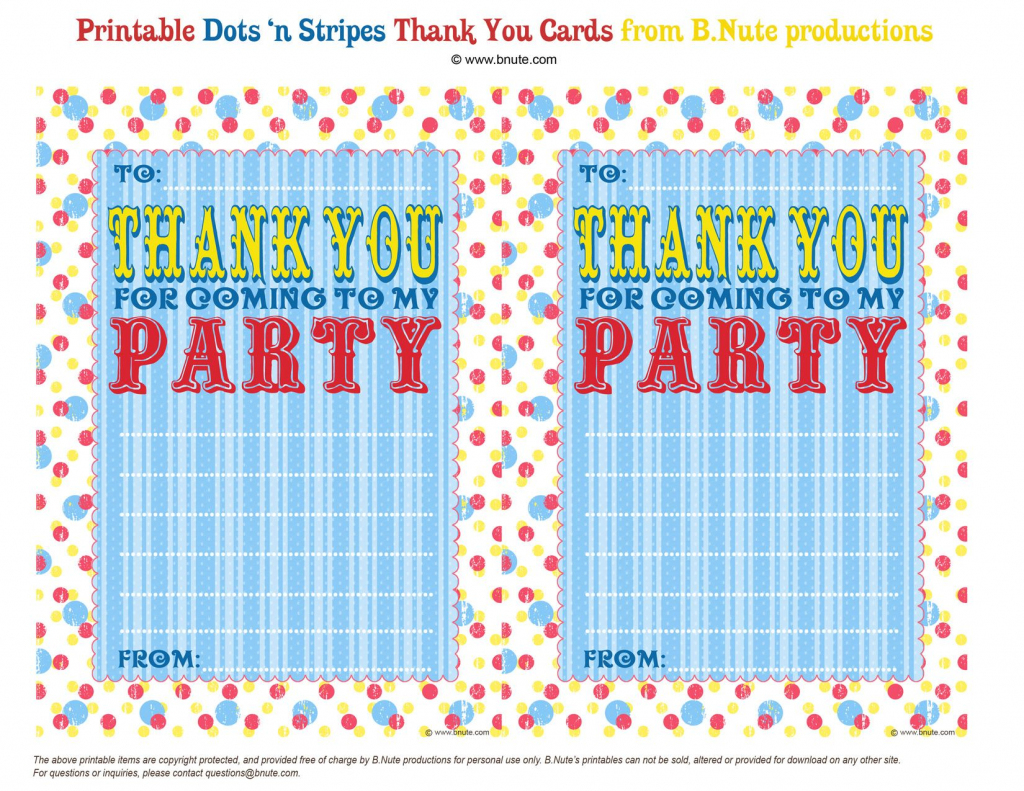 Thank You For Coming To My Party | Party Ideas | Printable Birthday | Thank You For Coming Cards Printable