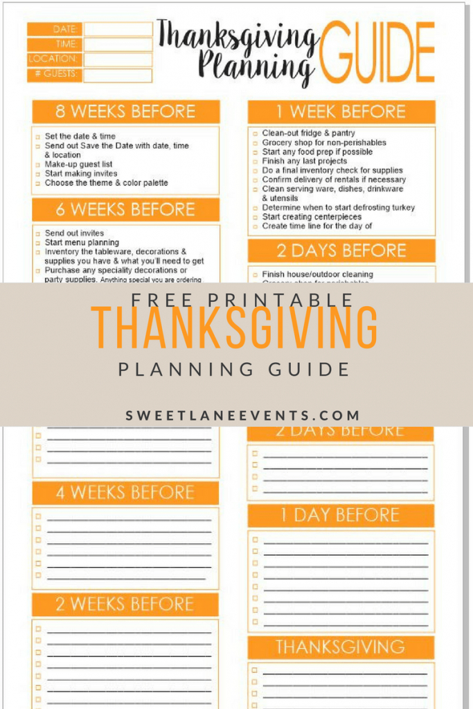 Thanksgiving Checklist Planning Guide Halloween Pinterest Template | Printable Recipe Card Templates Martha Stewart