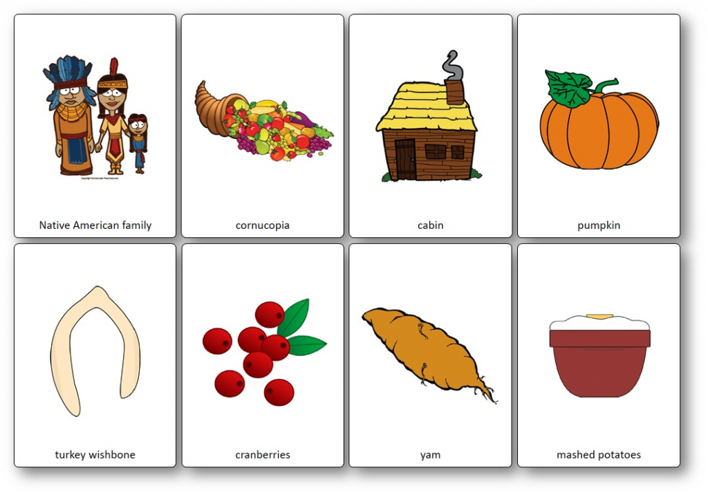 Thansgiving Flashcards – Free Printable Flashcards To Download | Printable Picture Cards For Kindergarten