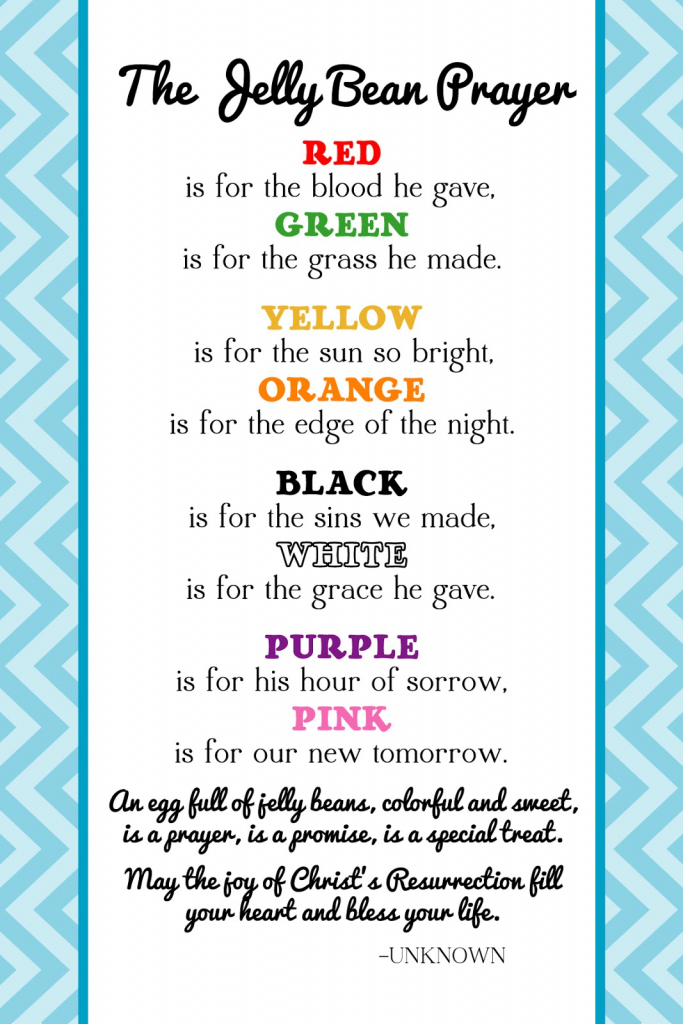 Jelly Bean Prayer Printable Cards Printable Card Free