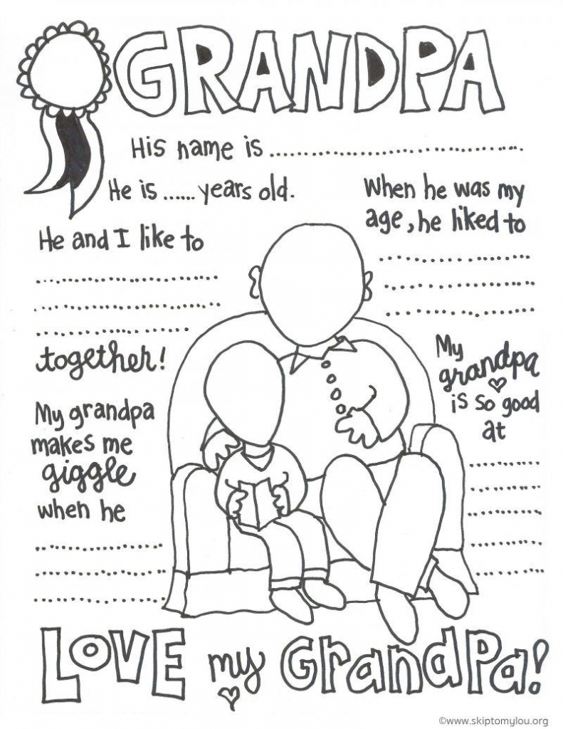 The Cutest Grandparents Day Coloring Pages | Father&amp;#039;s Day | Free Printable Happy Fathers Day Grandpa Cards