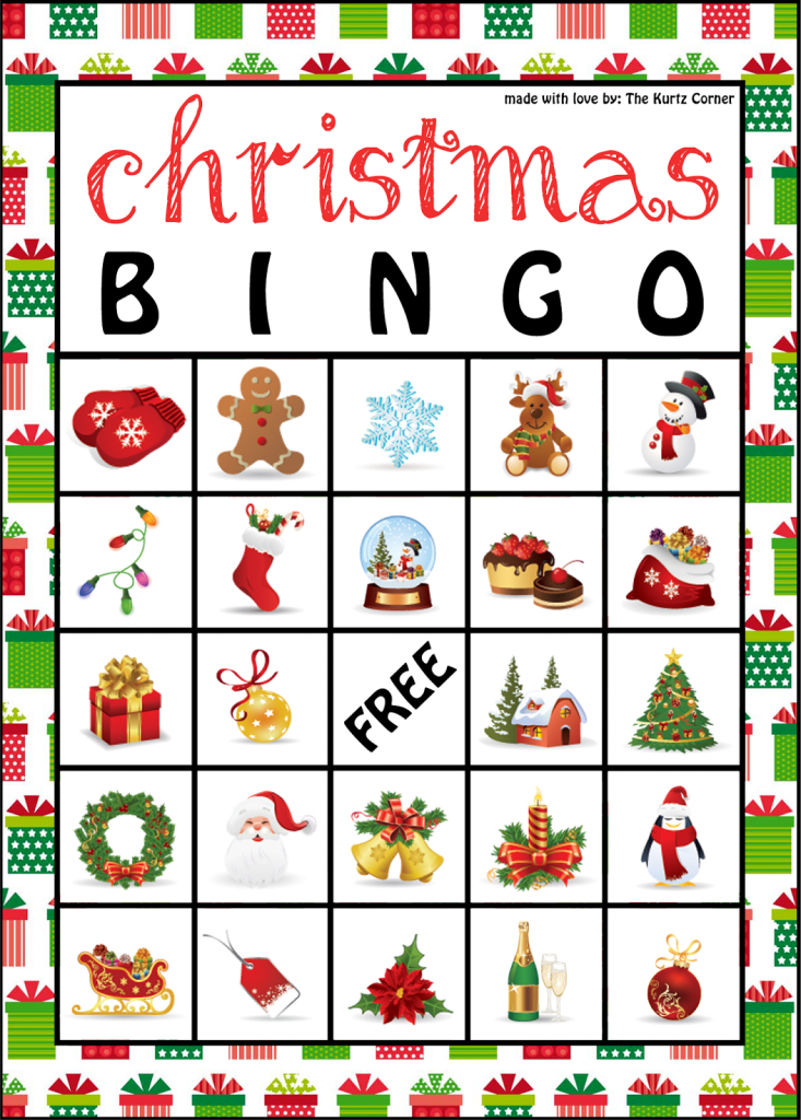 The Kurtz Corner: Free Printable Christmas Bingo Cards | Winter / X | Free Printable Christmas Bingo Cards