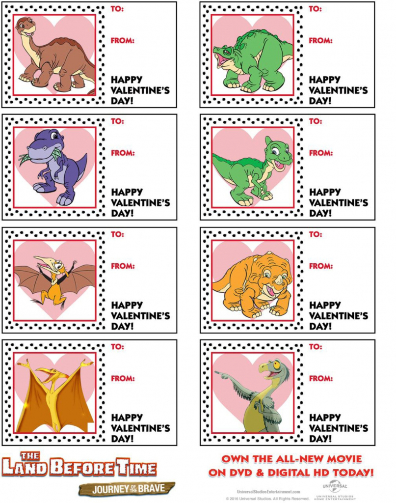 Printable Dinosaur Valentine Cards - Printable Card Free