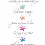 The Loss Of A Cherished Pet Leaves An Empty Place In Your Heart. May | Free Printable Sympathy Cards For Loss Of Dog