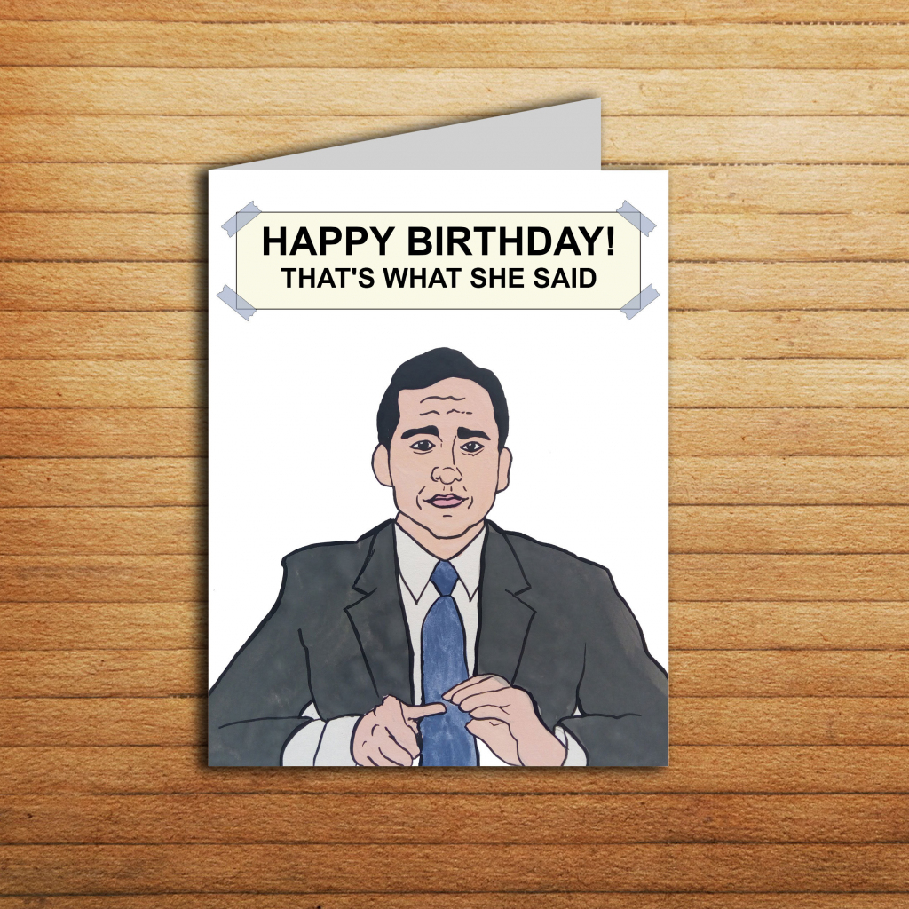 the office printable birthday card printable card free