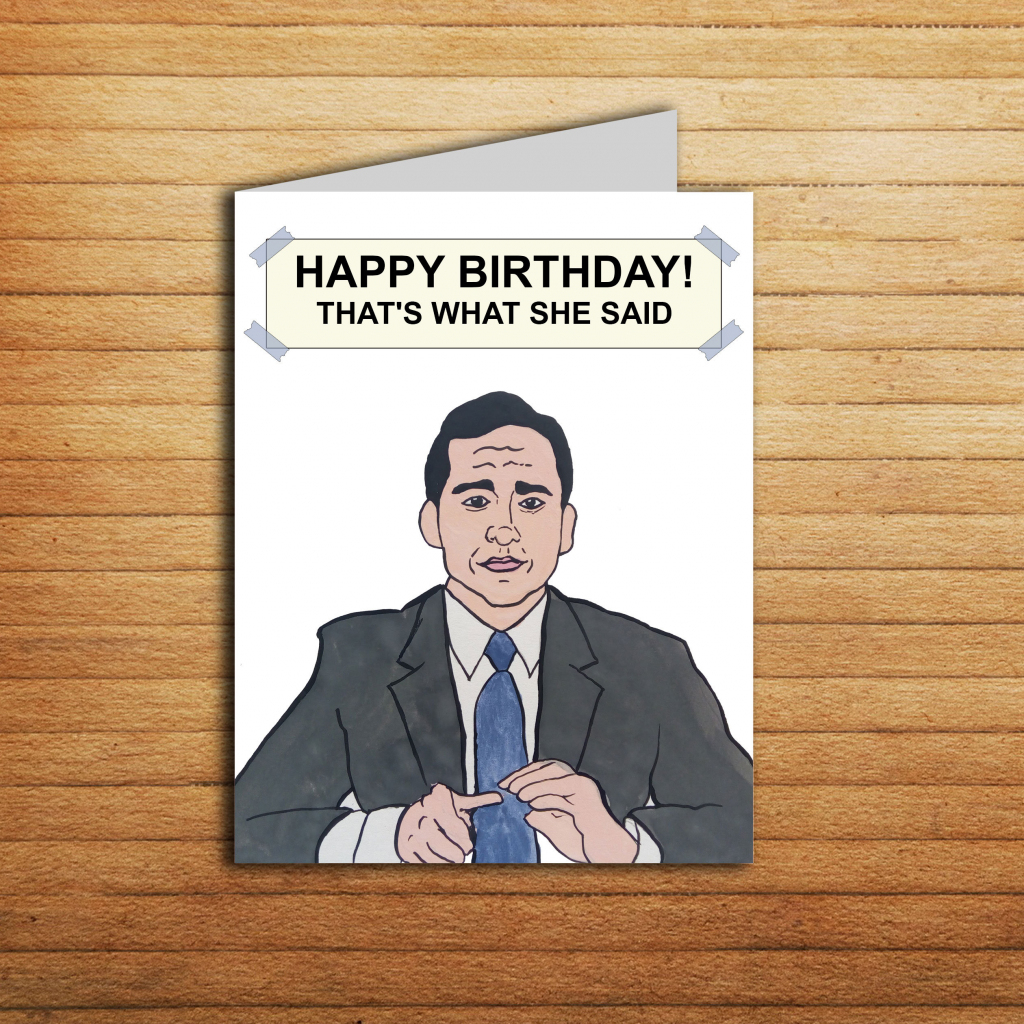 The Office Birthday Card Free Printable Printable Templates