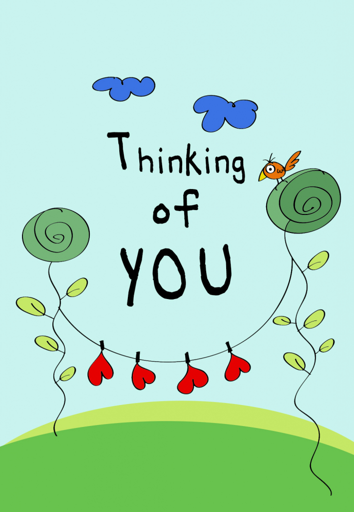 Thinking Of You - Love Card (Free) | Greetings Island | Free Printable Funny Thinking Of You Cards