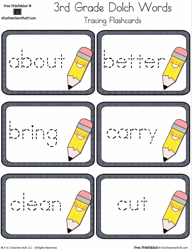 Sight Words Flash Cards For 2nd Grade