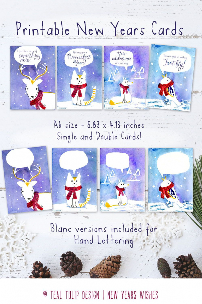 This Pack Of 4 Christmas Cards Is The Perfect Way To Greet Your | Christmas Cards For Loved Ones Printables