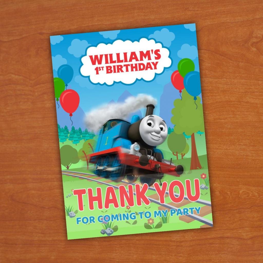 Thomas &amp;amp; Friends Birthday Thank You Card Thomas And Friends | Etsy | Thomas Thank You Cards Printable