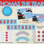 Thomas The Train Birthday Party Printable Kit   Invitation, Thank | Thomas Thank You Cards Printable