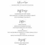 Timeless And Simple Wedding Invitation | Freebies & Free Printables | Free Printable Wedding Menu Card Templates