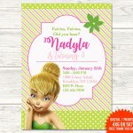 Tinkerbell Invitation, Fairy Invitation, Tinkerbell Birthday | Printable Tinkerbell Thank You Cards