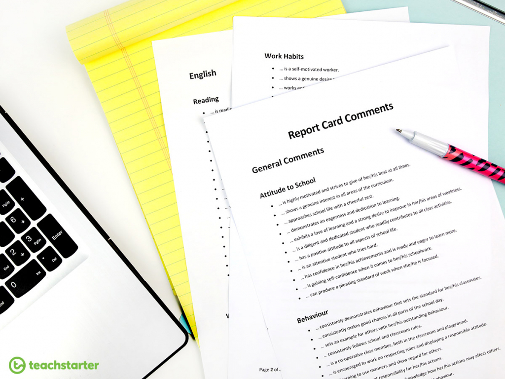 Tips And Ideas To Make Writing Report Card Comments Easier. | Free Printable Report Card Comments