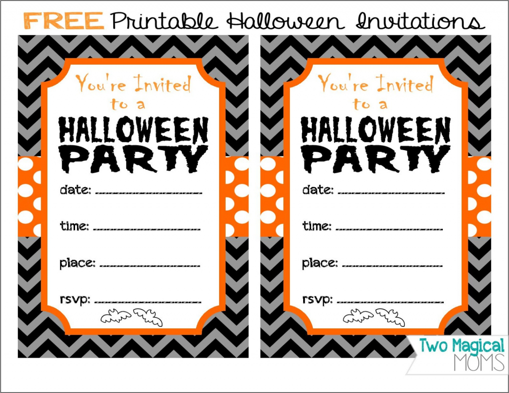 Two Magical Moms: Free Printable Halloween Invitations | Free Printable Halloween Place Cards